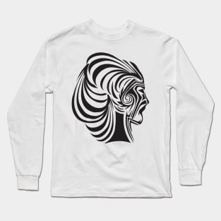 Tribal Woman Tattoo Art Long Sleeve T-Shirt